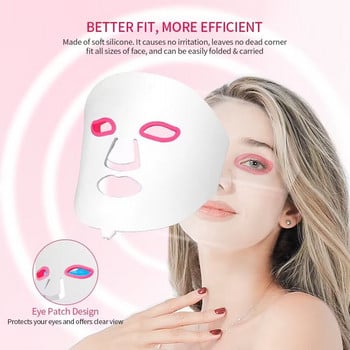 Νεότερη μάσκα προσώπου LED Beauty 7 Color Photon Light Skin Rejuvenation Therapy Facial Skin Care Light Therapy Mask