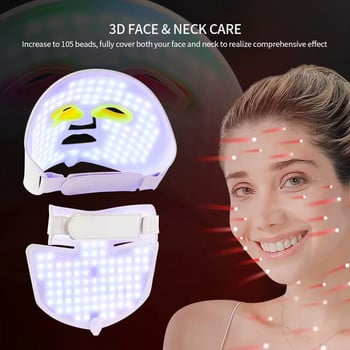 Νεότερη μάσκα προσώπου LED Beauty 7 Color Photon Light Skin Rejuvenation Therapy Facial Skin Care Light Therapy Mask