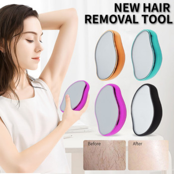 Crystal Hair Eraser Physical Hair Remover Eraser Safety Αποτριχωτική Επαναχρησιμοποιήσιμη Easy Clean Body Beauty Glass Bleame Hair Removal Tool