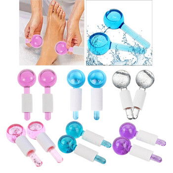 Facial Cooling Ice Globes Crystal Glass Skin Tightening Water Wave Roller Massage for Skin Care Περιποίηση του αυχένα προσώπου