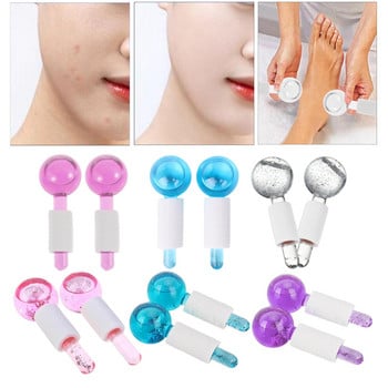 Facial Cooling Ice Globes Crystal Glass Skin Tightening Water Wave Roller Massage for Skin Care Περιποίηση του αυχένα προσώπου