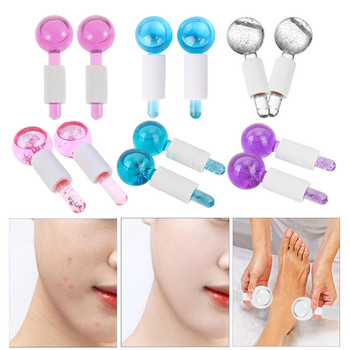 Facial Cooling Ice Globes Crystal Glass Skin Tightening Water Wave Roller Massage for Skin Care Περιποίηση του αυχένα προσώπου