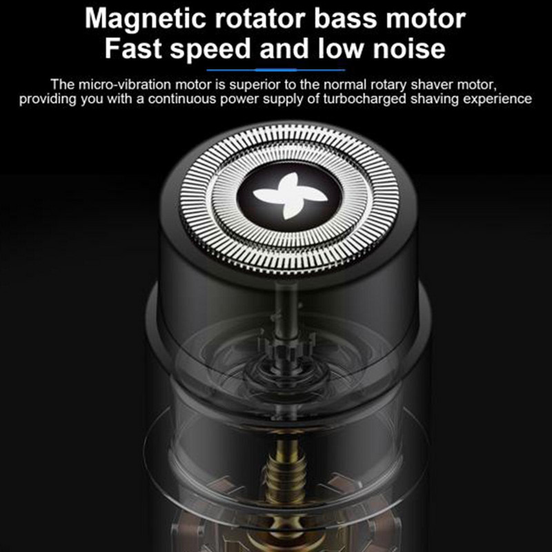 Elektromos borotva szakállborotvák Újratölthető ápoló forgóborotva férfiaknak Hordozható utazási elektromos borotva Mosható elektromos M7R1