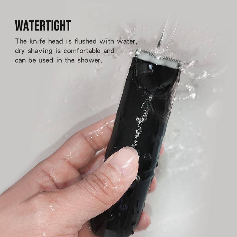 Trimer za tijelo za muškarce, električni trimer za prepone, trimer za bradu koji se može mijenjati, keramičke glave s oštricama, vodootporan za mokro/suho