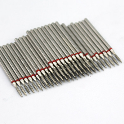 50 buc/pachet Seturi de burghie rotative pentru unghii cu diamante Freze electrice pentru manichiură Accesoriu pentru curățarea unghiilor Îndepărtarea pielii moarte