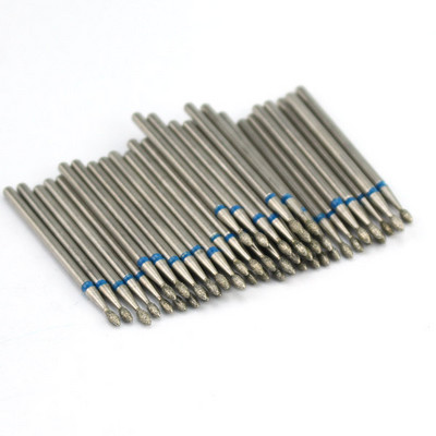 50 buc/pachet Seturi de burghie rotative pentru unghii cu diamante Freze electrice pentru manichiură Accesoriu pentru curățarea unghiilor Îndepărtarea pielii moarte