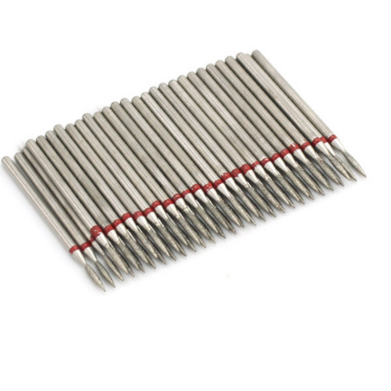 50 buc/pachet Seturi de burghie rotative pentru unghii cu diamante Freze electrice pentru manichiură Accesoriu pentru curățarea unghiilor Îndepărtarea pielii moarte