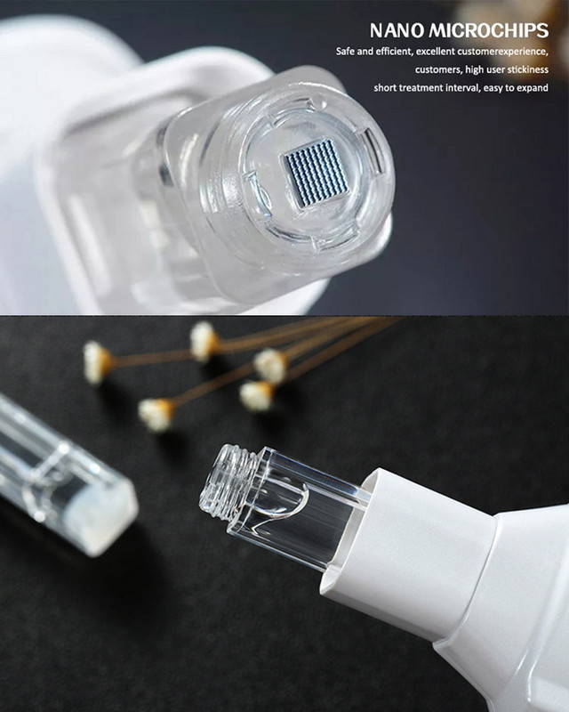 NOU pistol de mezoterapie pentru frumusețe fără fir Microneedling injector de apă pentru terapie cu celule stem stilou pentru întinerirea pielii injector cu microcristale