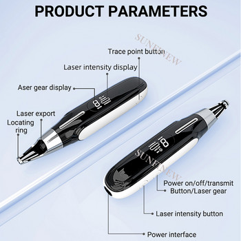 Συσκευή θεραπείας μπλε φωτός Laser Picosecond Pen Remover Tattoo Pen Laser Penckle Acne Cleaner Mole Dark Spot Pigment Remover New