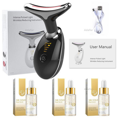 Dispozitive de lifting facial 9 în 1 EMS RF Microcurent pentru întinerirea pielii Masaj facial Terapie cu lumină Aparat anti-îmbătrânire de înfrumusețare a ridurilor