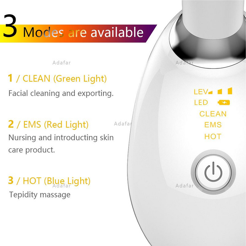 Dispozitive de lifting facial 9 în 1 EMS RF Microcurent pentru întinerirea pielii Masaj facial Terapie cu lumină Aparat anti-îmbătrânire de înfrumusețare a ridurilor