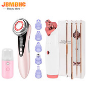 Dispozitiv de îndepărtare a punctelor negre USB Diamond Dermabrasion Naz Vacuum Pore Cleanser + Dispozitive de ridicare pentru terapie cu lumină facială Masaj vibrant pentru față