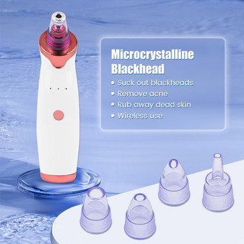 USB αφαίρεσης μαύρων στιγμάτων Diamond Dermabrasion Nose Vacuum Pore Cleanser + Facial Light Therapy Lift Devices Vibrating Face Massager