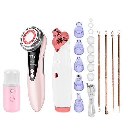 Dispozitiv de îndepărtare a punctelor negre USB Diamond Dermabrasion Naz Vacuum Pore Cleanser + Dispozitive de ridicare pentru terapie cu lumină facială Masaj vibrant pentru față