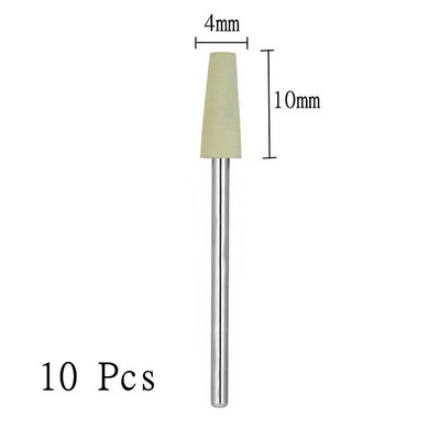 10db/készlet 10*24mm gumi szilikon körömfúró nagy fejű körömpuffer marók manikűr pedikűr kutikula tisztító eszközökhöz