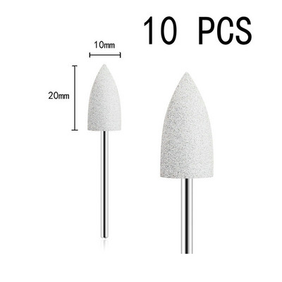 10db/készlet 10*24mm gumi szilikon körömfúró nagy fejű körömpuffer marók manikűr pedikűr kutikula tisztító eszközökhöz