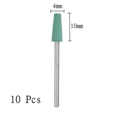 10db/készlet 10*24mm gumi szilikon körömfúró nagy fejű körömpuffer marók manikűr pedikűr kutikula tisztító eszközökhöz