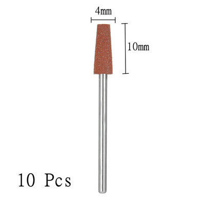 10db/készlet 10*24mm gumi szilikon körömfúró nagy fejű körömpuffer marók manikűr pedikűr kutikula tisztító eszközökhöz