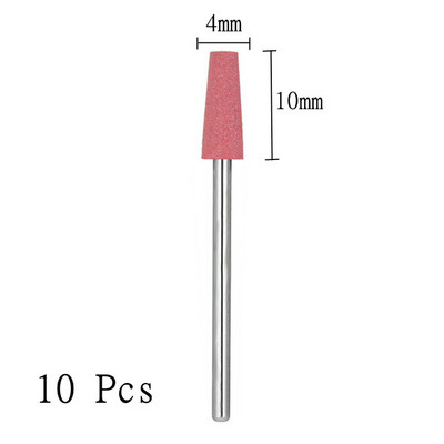 10db/készlet 10*24mm gumi szilikon körömfúró nagy fejű körömpuffer marók manikűr pedikűr kutikula tisztító eszközökhöz