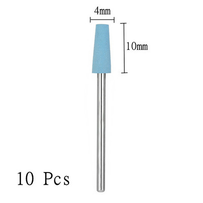10db/készlet 10*24mm gumi szilikon körömfúró nagy fejű körömpuffer marók manikűr pedikűr kutikula tisztító eszközökhöz