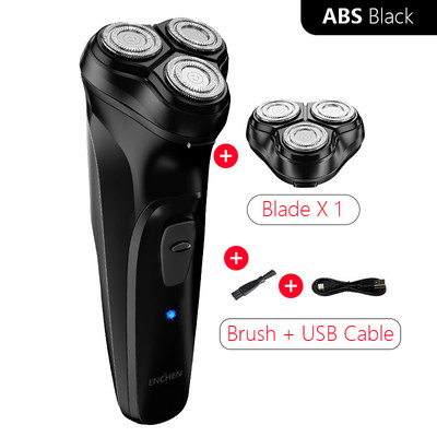 ENCHEN BlackStone elektromos arcborotva férfiaknak 3D úszó pengéjű, mosható USB újratölthető borotvaszakállgép