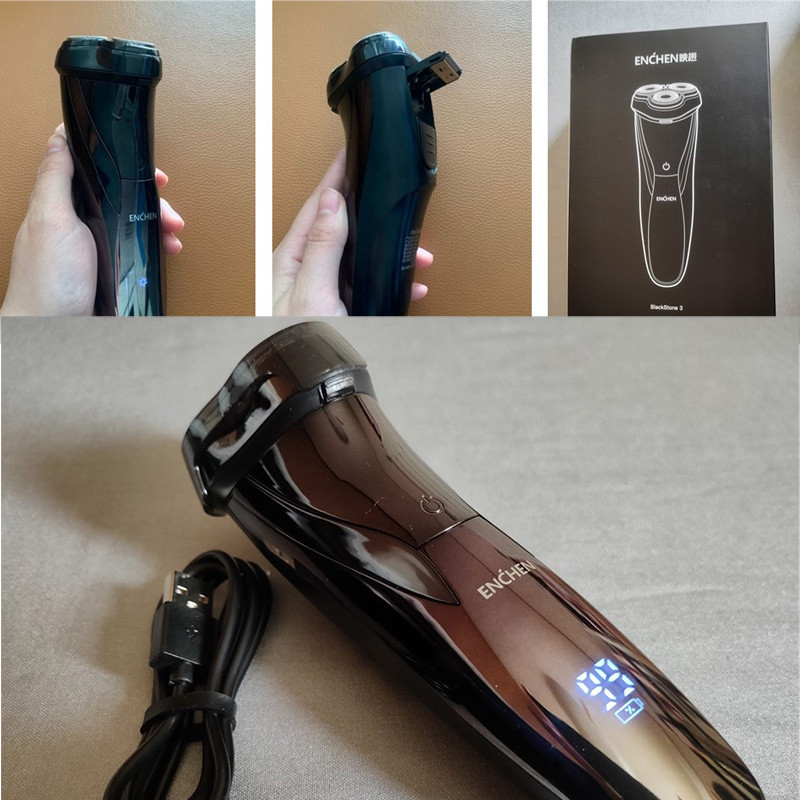 ENCHEN Blackstone3 elektromos borotva 3D hárompengés úszó borotva IPX7 szinten mosható USB Type-C töltővaku Akció!!!