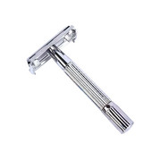 Самобръсначка с двоен ръб Мокро бръснене за мъже, жени Класическа неръждаема пътна метална стоманена дръжка Безопасна самобръсначка с двойно острие Бръснач за лице