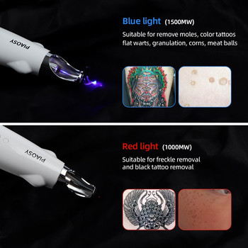 9+9 Лазерна пикосекундна писалка Синя червена светлина Лазерна писалка за премахване на татуировки Бенка Тъмно петно Лечение на белези Препарат за премахване на хиперпигментация на вежди