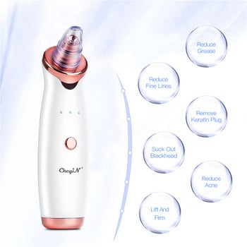 CkeyiN Electric Remover Blackhead Vacuum Facial Acne Cleaner Συσκευή καθαρισμού πόρων για σπυράκια Black Nose Point Beauty Skin Care Tool