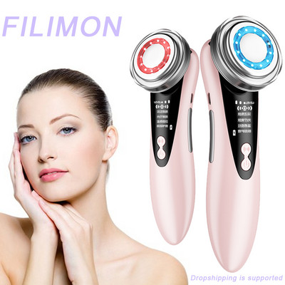4 in 1 Beauty Device Face Eye Care Facial Lift Red & Blue Light Therapy Ādas atjaunojoša pretgrumbu sejas tīrīšanas masāža