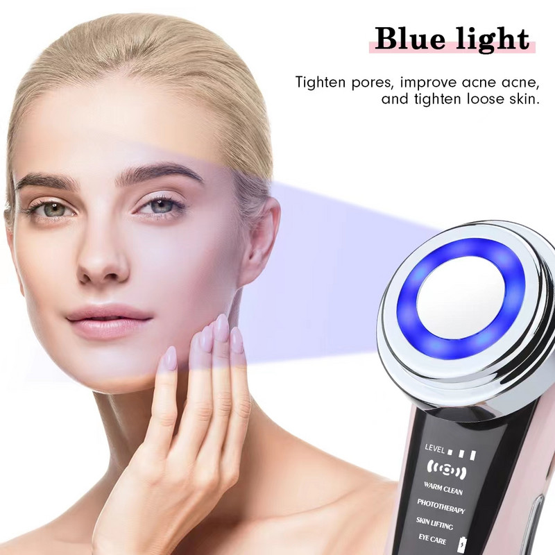 4 az 1-ben Beauty Device Face Eye Care Facial Lift Red&Blue Light Therapy Bőrfiatalító Ránctalanító Arctisztító Masszázs