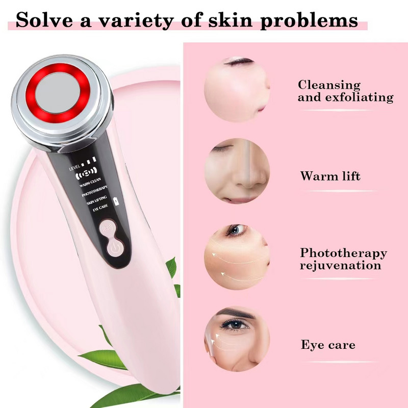 4 az 1-ben Beauty Device Face Eye Care Facial Lift Red&Blue Light Therapy Bőrfiatalító Ránctalanító Arctisztító Masszázs