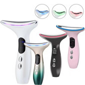Nyak-arcmasszírozók Anti Wrinkle Lifting 3 Colors Led Photon Therapy Skin Tighten Reduce Double Chin Beauty Device Bőrápolás