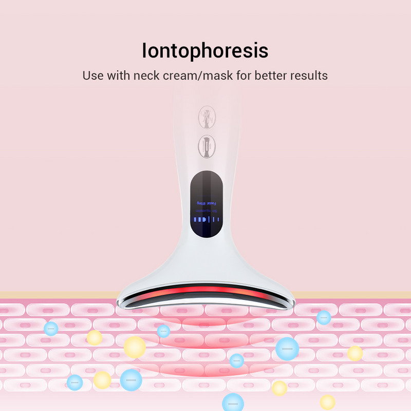 Nyak-arcmasszírozók Anti Wrinkle Lifting 3 Colors Led Photon Therapy Skin Tighten Reduce Double Chin Beauty Device Bőrápolás