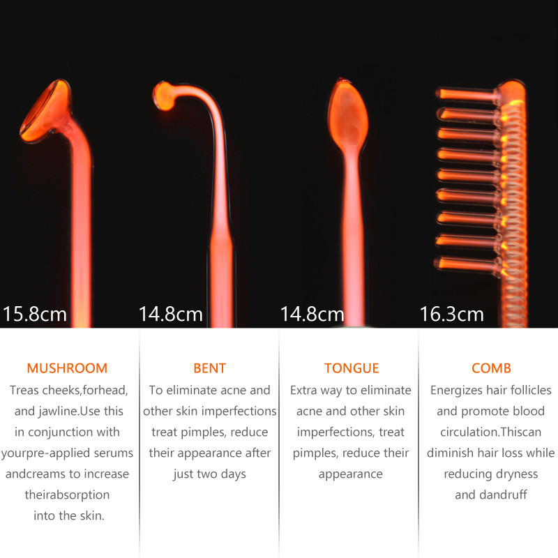 Darsonval nagyfrekvenciás arcápoló gép távolítsa el a ráncokat akne eszköz Skin Beauty Spa Elektroterápiás pálca Üveg D'arsonval