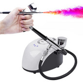 Sminkfestés Bőrápolás Torta permetezés Nail Art Tetoválás Craft Nano Nano Bőrfehérítő Köd Mini Levegős Sprayer Kit Oxigén Injektor