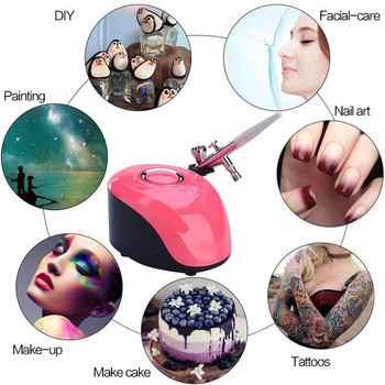 Ζωγραφική μακιγιάζ Skin Care Cake Spraying Nail Art Tattoo Craft Nano Nano Skin Whitening Fog Mini Air Sprayer Kit Oxygen Injector