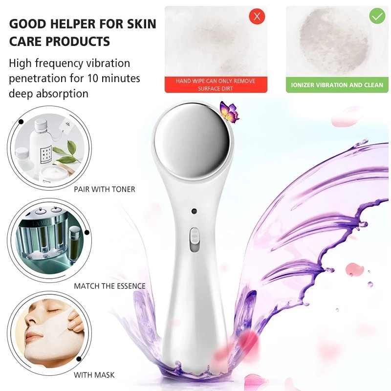 Ultrahangos bőrradír vibrációs arc spatula mitesszer eltávolító arcradír lapát Tiszta kavitációs peeling arc lifting
