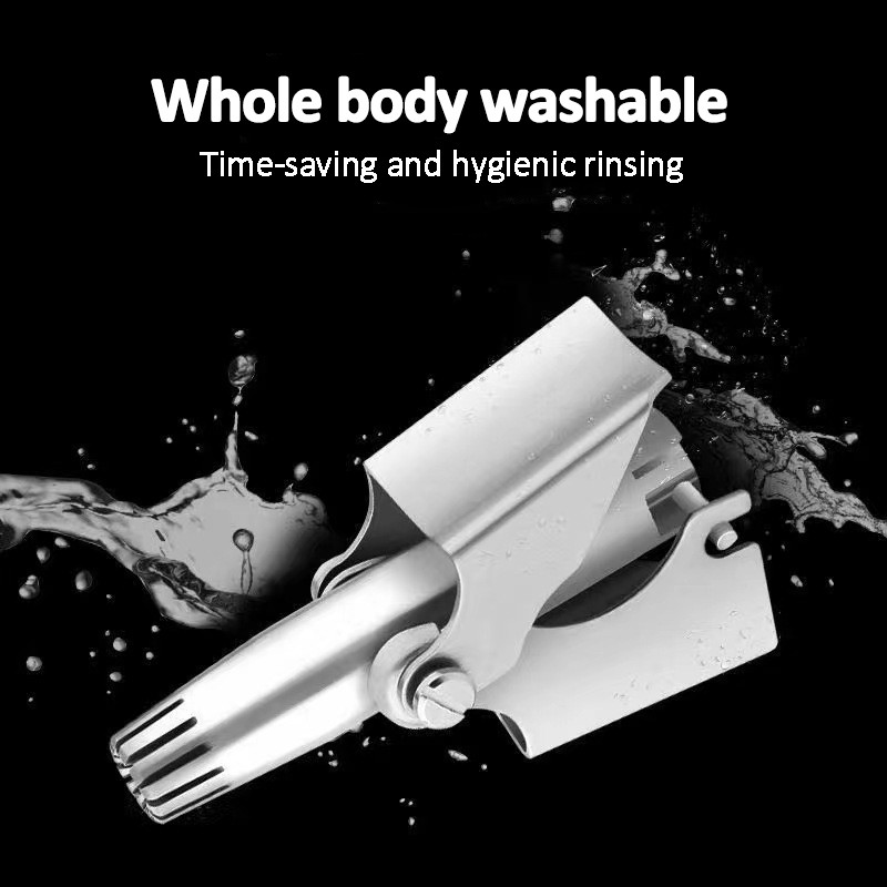 1vnt nosies kirpimo mašinėlė vyrams Nešiojama nerūdijančio plieno rankinė kirpimo mašinėlė skustuvui Plaunama nosies ausų kirpimo mašinėlė profesionalios žirklės