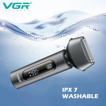 VGR Electric Shaver Beard Trimmer Shaving Machine for Men Razor Professional Electric Rechargeable IPX7 Washable V-381