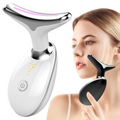 Neck Face Beauty Device 3 Color LED Photon Therapy Skin Tighten Reduce Double Chin Anti Wrinkle Neck Lift arcbőrápoló eszközök