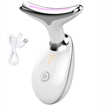 Neck Face Beauty Device 3 Color LED Photon Therapy Skin Tighten Reduce Double Chin Anti Wrinkle Neck Lift arcbőrápoló eszközök