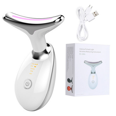 Neck Face Beauty Device 3 Color LED Photon Therapy Skin Tighten Reduce Double Chin Anti Wrinkle Neck Lift arcbőrápoló eszközök
