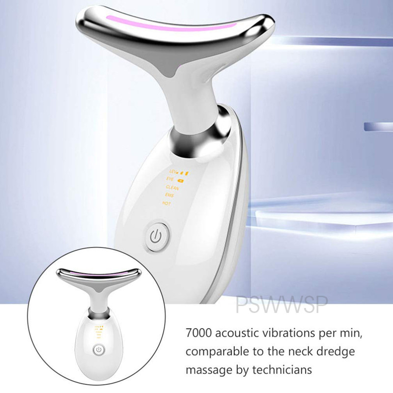 Neck Face Beauty Device 3 Color LED Photon Therapy Skin Tighten Reduce Double Chin Anti Wrinkle Neck Lift arcbőrápoló eszközök