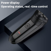 Férfi elektromos borotva USB újratölthető úszó borotvagép vízálló szakállvágó arc tiszta borotva Munkaidő 1,5 óra
