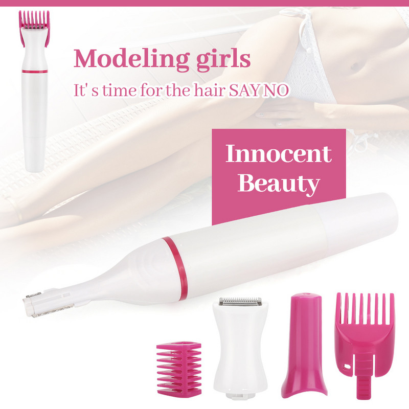 Ηλεκτρικό μηχάνημα ξυρίσματος 5 σε 1 Γυναικείο Mini Trimmer Razor Bikini για γυναικείο πρόσωπο Αποτριχωτική μηχανή φρυδιών μασχάλης