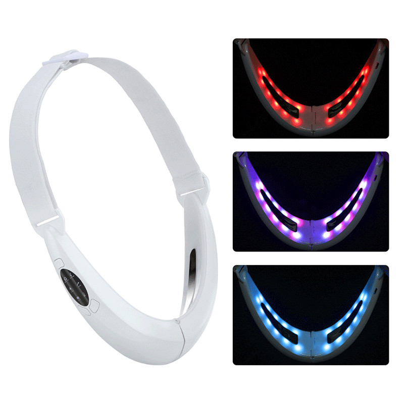 EMS Facial Lifting Device LED Photon Therapy V arc karcsúsító vibrációs masszírozó dupla álla V vonal emelő öv cellulit eszköz