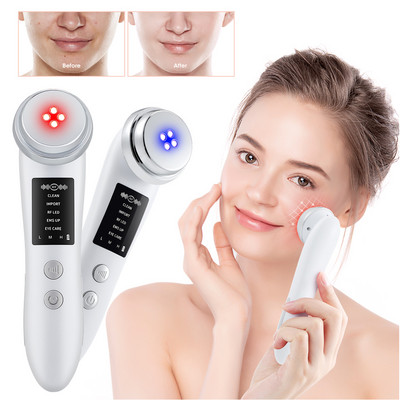 Radiofrekvences LED ādas atjaunošanas skaistumkopšanas ierīce EMS Tighten Lifting Face Firming Massaer Pretgrumbu sejas tīrīšanas kopšanas rīks
