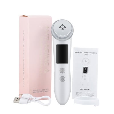 Rádiófrekvenciás LED Bőrfiatalító Beauty Device EMS Tighten Lifting arcfeszesítő masszírozó ránctalanító arctisztító ápoló eszköz