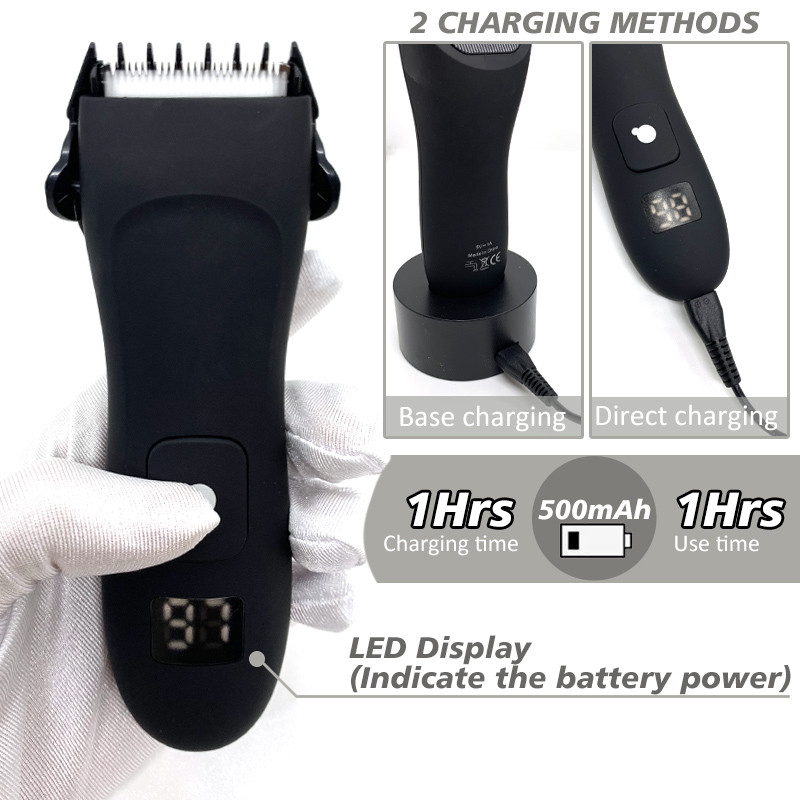 Afișaj LED Aparat de tuns pubian electric pentru corp inghinal Trimmer rezistent la apă umedă și uscată Aparat de ras cu bile pentru igienă masculină pentru bărbați cu bază